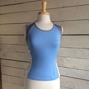 Blue stretch sports top